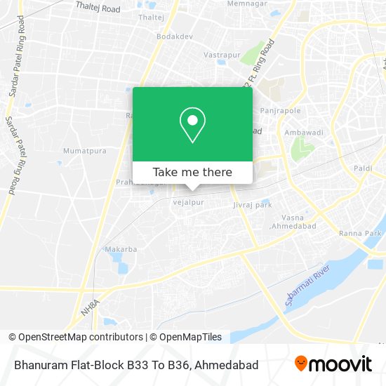 Bhanuram Flat-Block B33 To B36 map