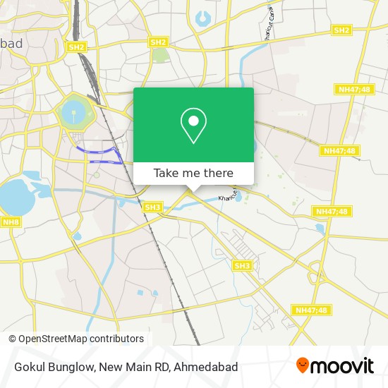 Gokul Bunglow, New Main RD map