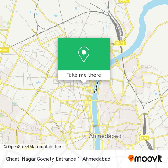 Shanti Nagar Society-Entrance 1 map