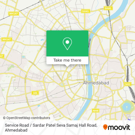 Service Road / Sardar Patel Seva Samaj Hall Road map