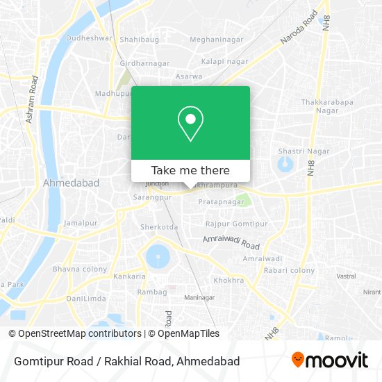 Gomtipur Road / Rakhial Road map