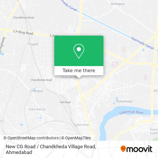 New CG Road / Chandkheda Village Road map