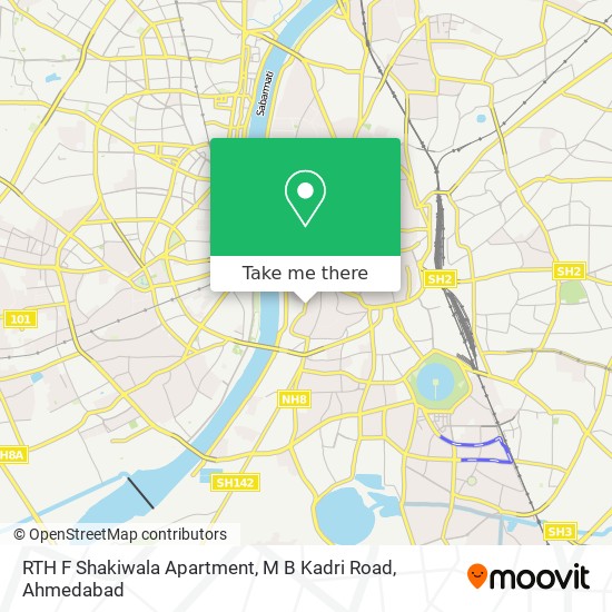 RTH F Shakiwala Apartment, M B Kadri Road map