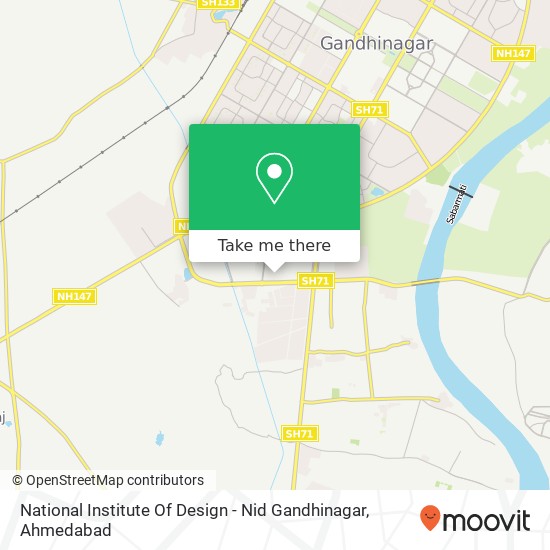 National Institute Of Design - Nid Gandhinagar map