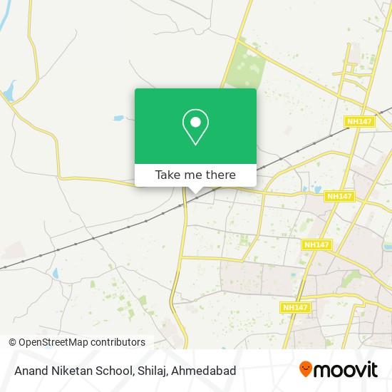 Anand Niketan School, Shilaj map