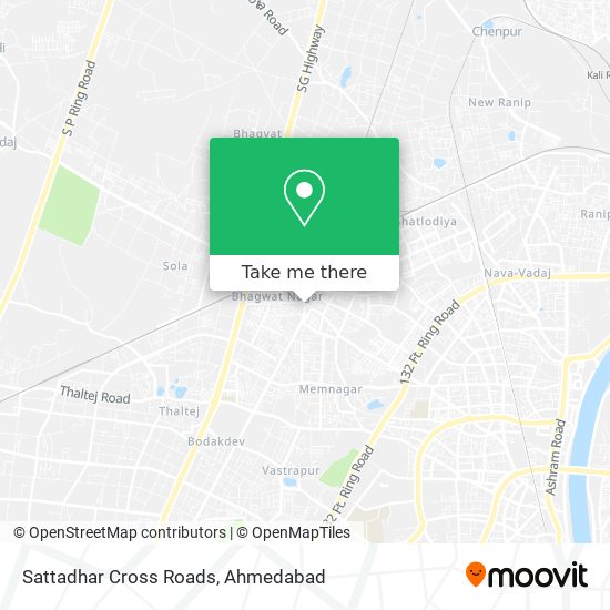 Sattadhar Cross Roads map