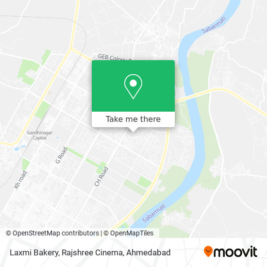 Laxmi Bakery, Rajshree Cinema map