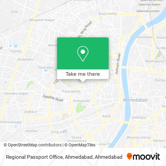 Regional Passport Office, Ahmedabad map
