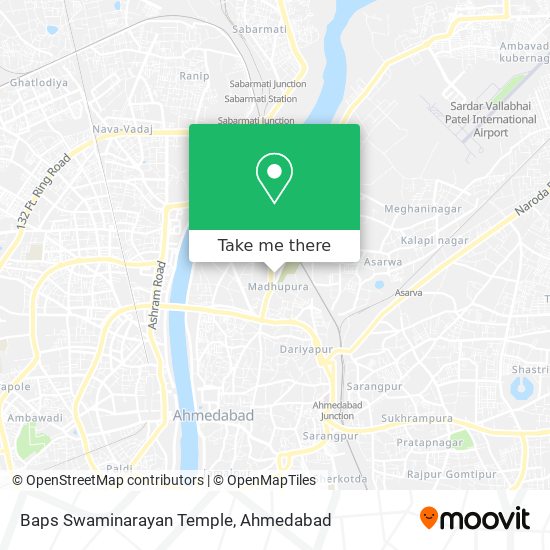 Baps Swaminarayan Temple map
