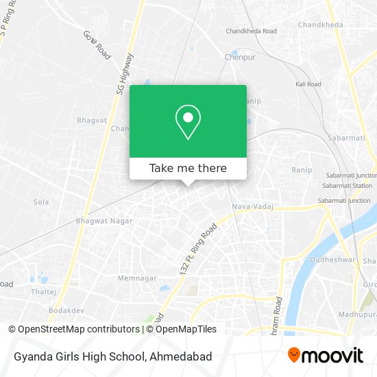 Gyanda Girls High School map