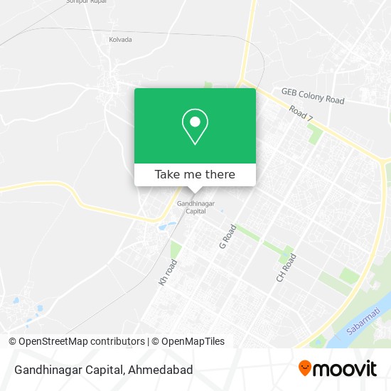 Gandhinagar Capital map