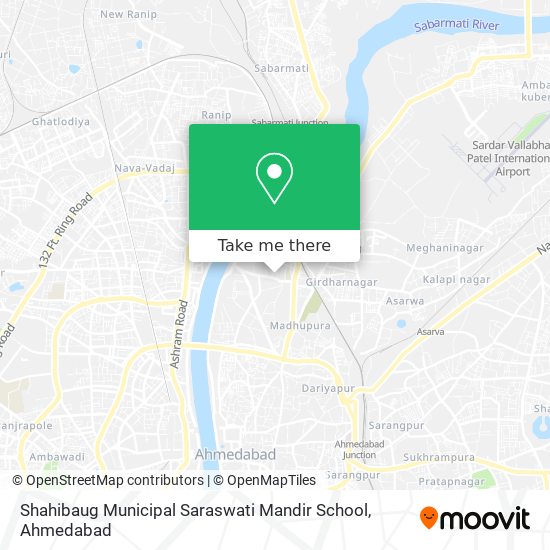 Shahibaug Municipal Saraswati Mandir School map