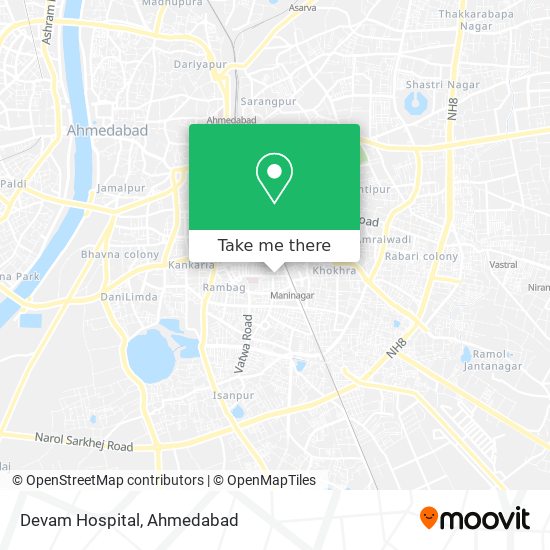 Devam Hospital map