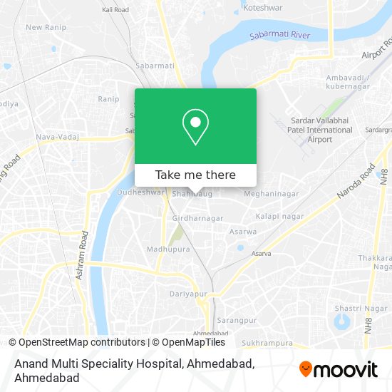 Anand Multi Speciality Hospital, Ahmedabad map