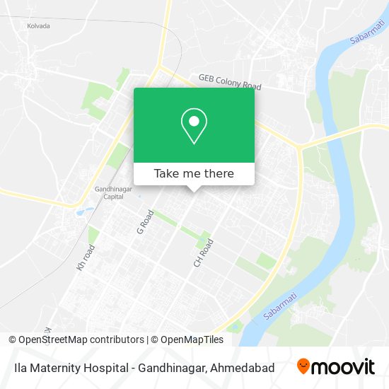 Ila Maternity Hospital - Gandhinagar map