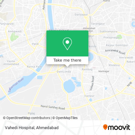 Vahedi Hospital map
