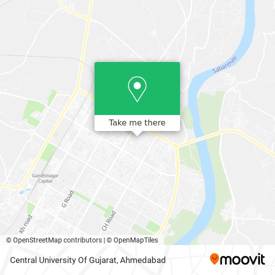 Central University Of Gujarat map