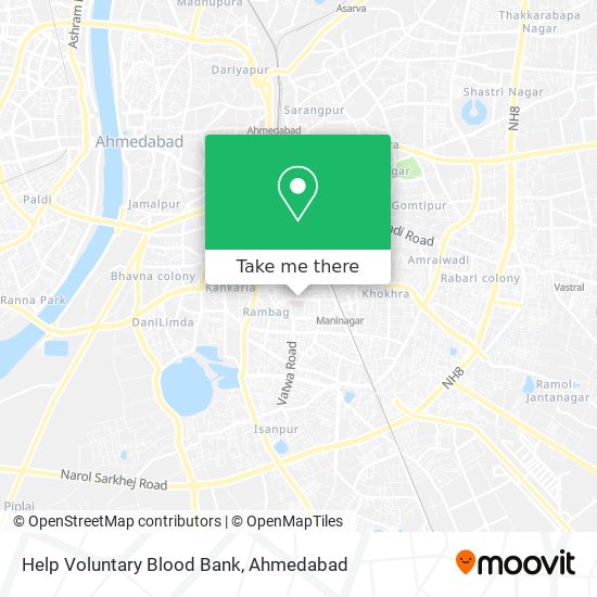 Help Voluntary Blood Bank map