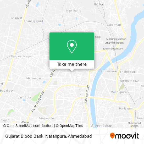 Gujarat Blood Bank, Naranpura map