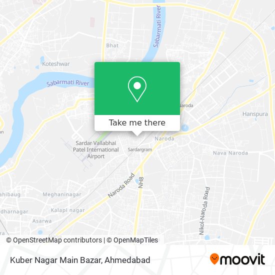 Kuber Nagar Main Bazar map