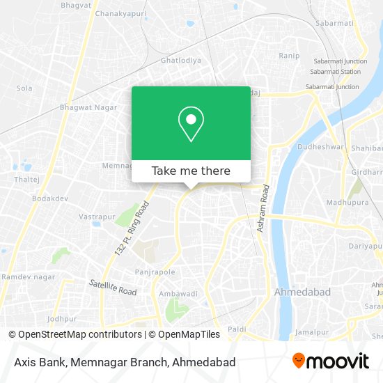 Axis Bank, Memnagar Branch map