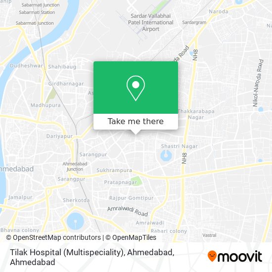 Tilak Hospital (Multispeciality), Ahmedabad map