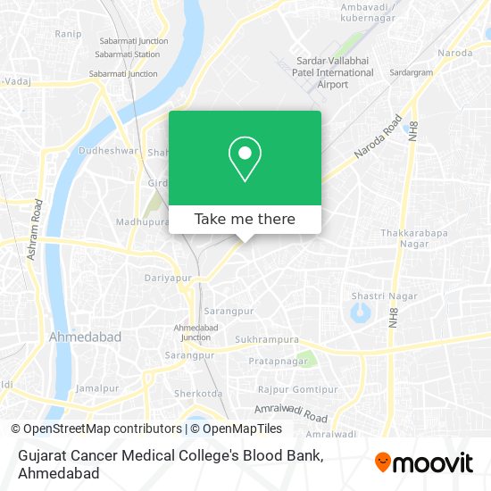 Gujarat Cancer Medical College's Blood Bank map