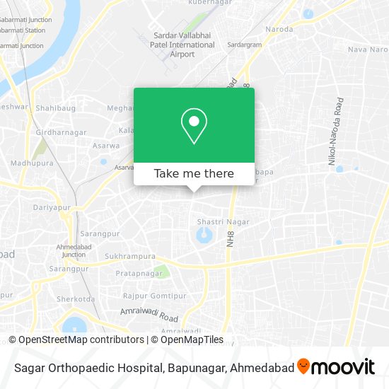 Sagar Orthopaedic Hospital, Bapunagar map