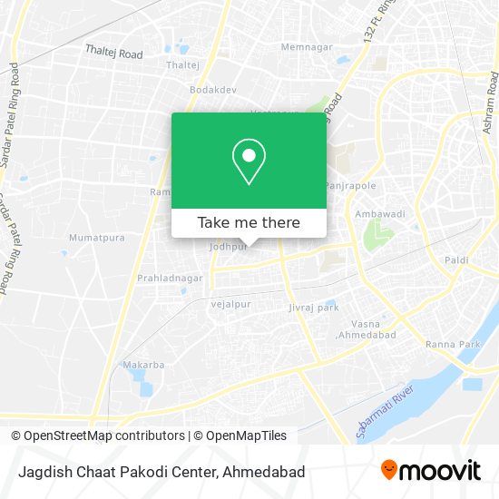 Jagdish Chaat Pakodi Center map