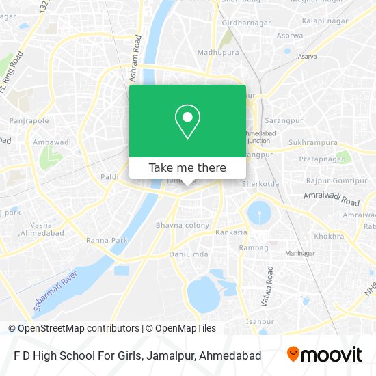 F D High School For Girls, Jamalpur map
