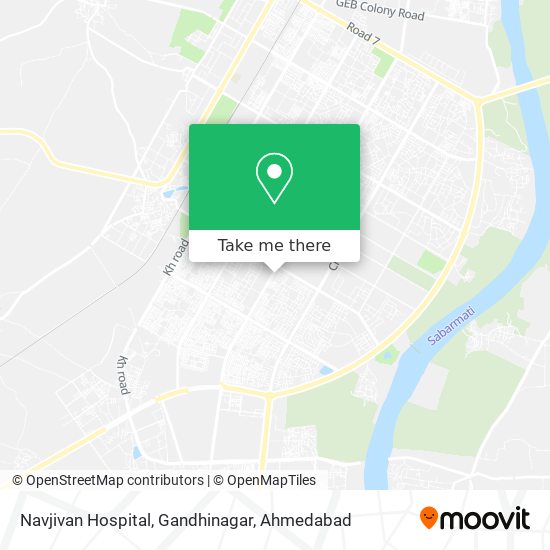 Navjivan Hospital, Gandhinagar map