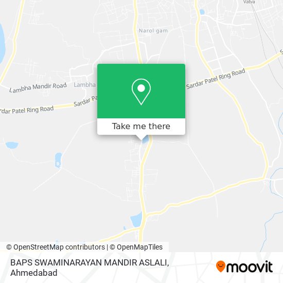 BAPS SWAMINARAYAN MANDIR ASLALI map