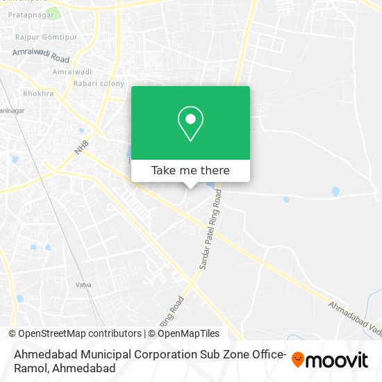 Ahmedabad Municipal Corporation Sub Zone Office-Ramol map