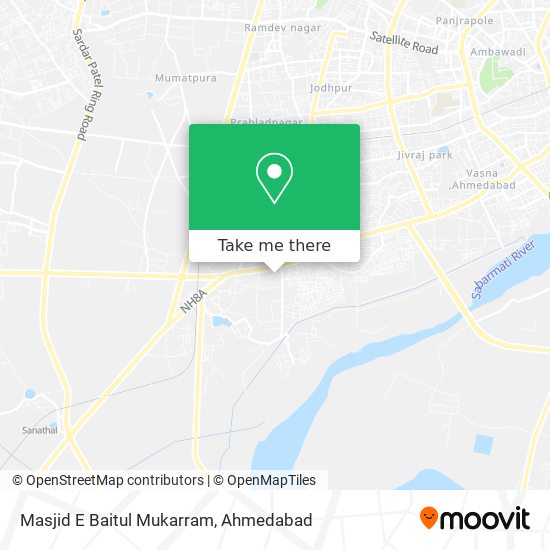 Masjid E Baitul Mukarram map