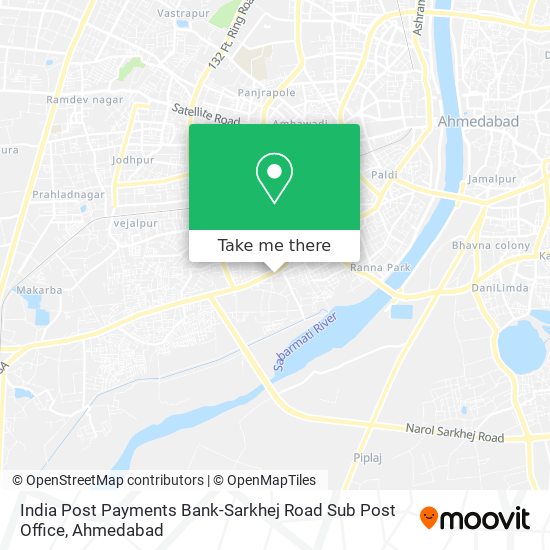 India Post Payments Bank-Sarkhej Road Sub Post Office map