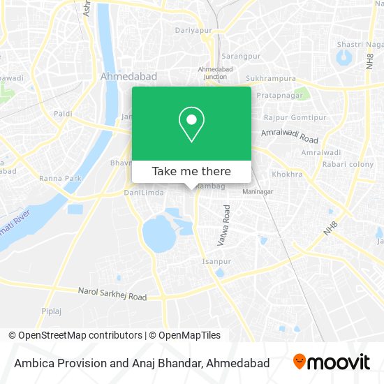 Ambica Provision and Anaj Bhandar map