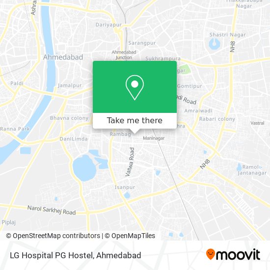 LG Hospital PG Hostel map