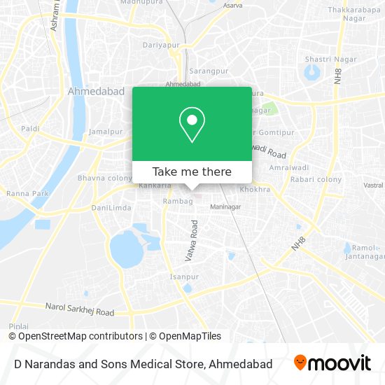 D Narandas and Sons Medical Store map