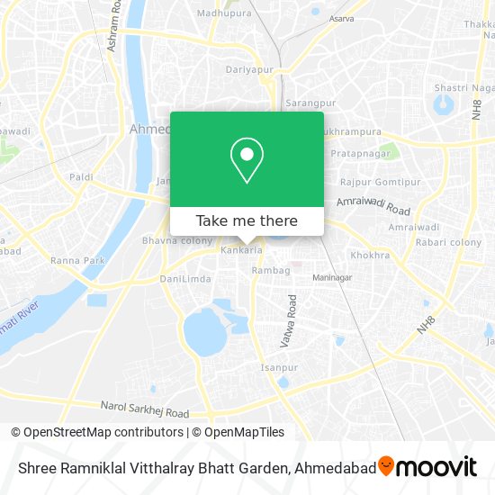 Shree Ramniklal Vitthalray Bhatt Garden map