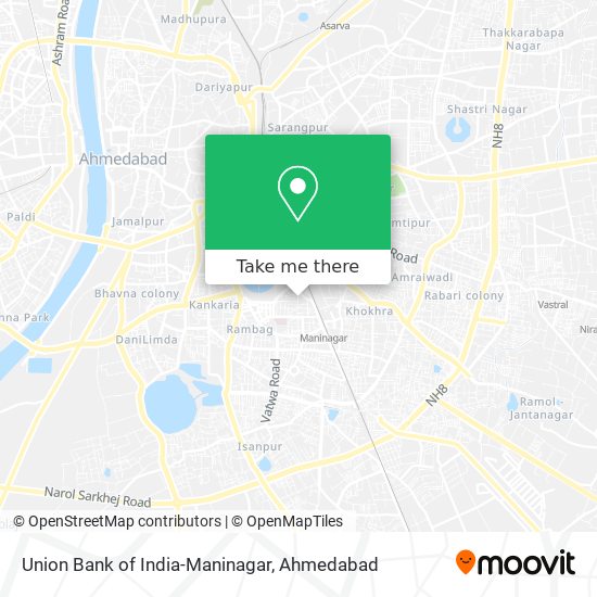 Union Bank of India-Maninagar map