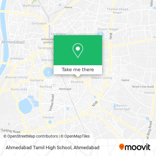 Ahmedabad Tamil High School map