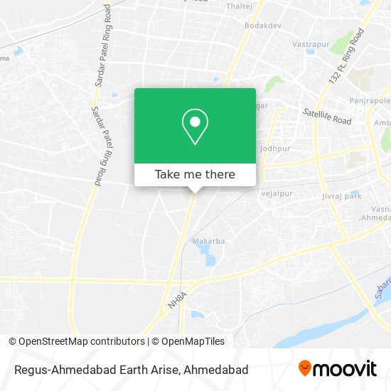 Regus-Ahmedabad Earth Arise map