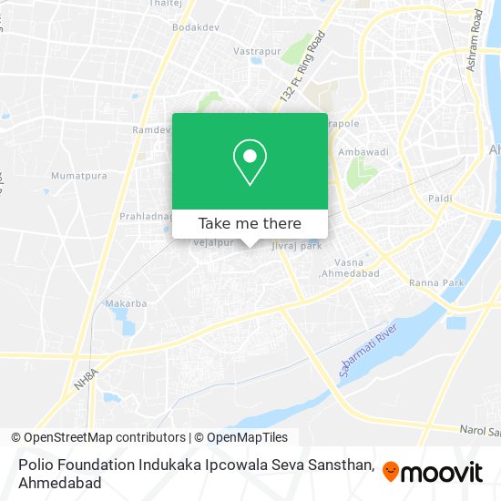 Polio Foundation Indukaka Ipcowala Seva Sansthan map