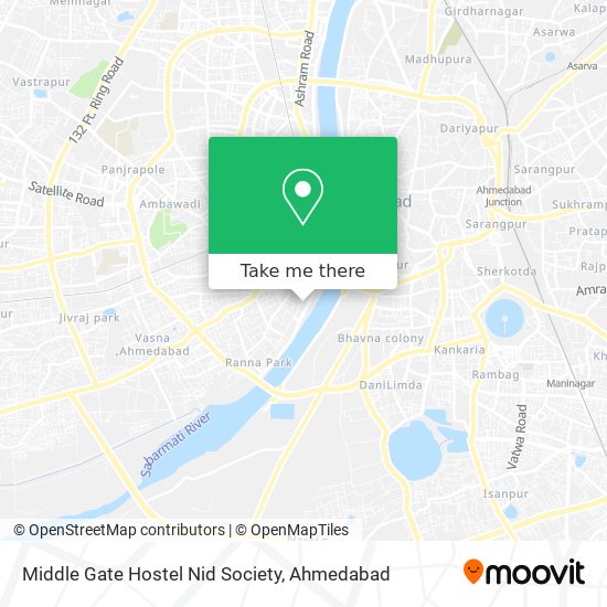 Middle Gate Hostel Nid Society map