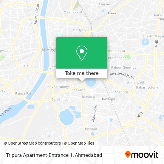 Tripura Apartment-Entrance 1 map