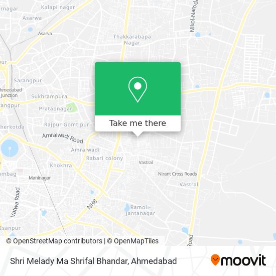 Shri Melady Ma Shrifal Bhandar map