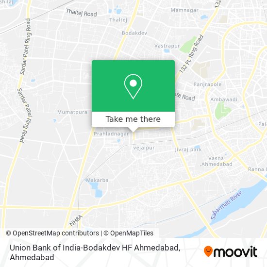 Union Bank of India-Bodakdev HF Ahmedabad map