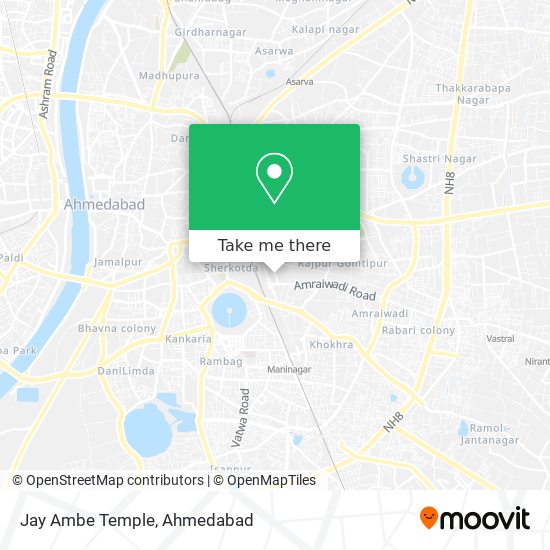 Jay Ambe Temple map