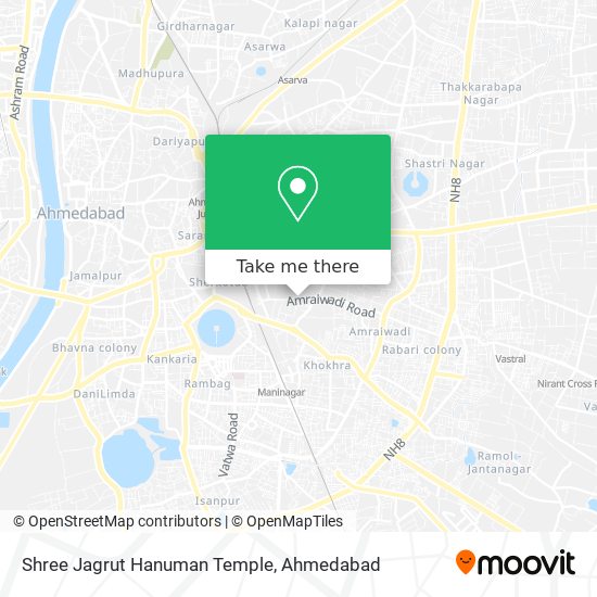 Shree Jagrut Hanuman Temple map