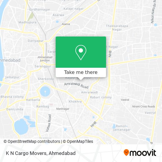 K N Cargo Movers map